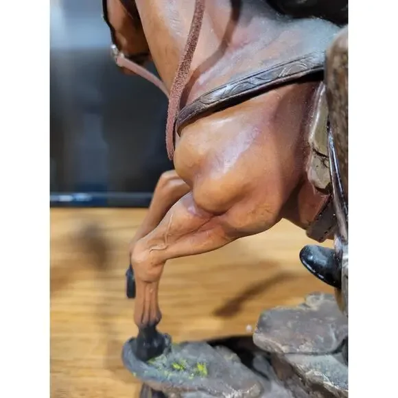 Southwest Theme man on a horse appox 14" x 9" very detailed - Picture 10 of 13